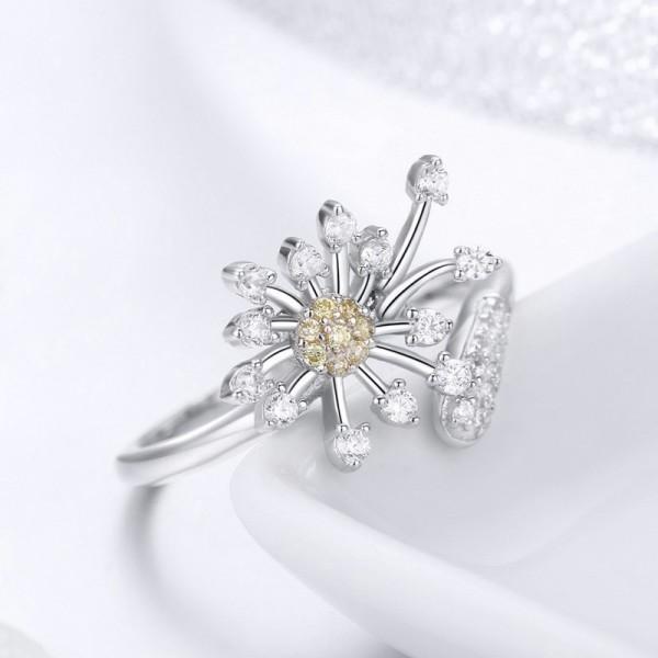 Dandelion Love 925 Sterling Silver Ring - Aisllin Jewelry