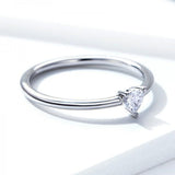 Simple Heart 925 Sterling Silver Ring - Aisllin Jewelry
