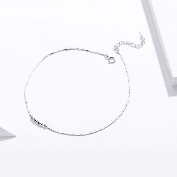 Helical Bracelet Sterling Silver Anklet - Aisllin Jewelry