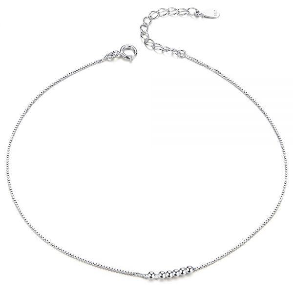 Helical Bracelet Sterling Silver Anklet - Aisllin Jewelry