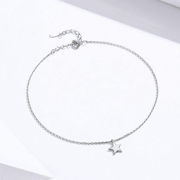 The Starry Sterling Silver Anklet - Aisllin Jewelry