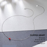 Lovely Dancing Heart 925 Sterling Silver Necklace - Aisllin Jewelry